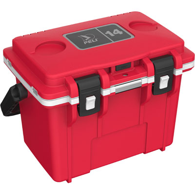 2024_PELI_Coolers_14Qt_SafetyRed Wht_3 4_Closed_High