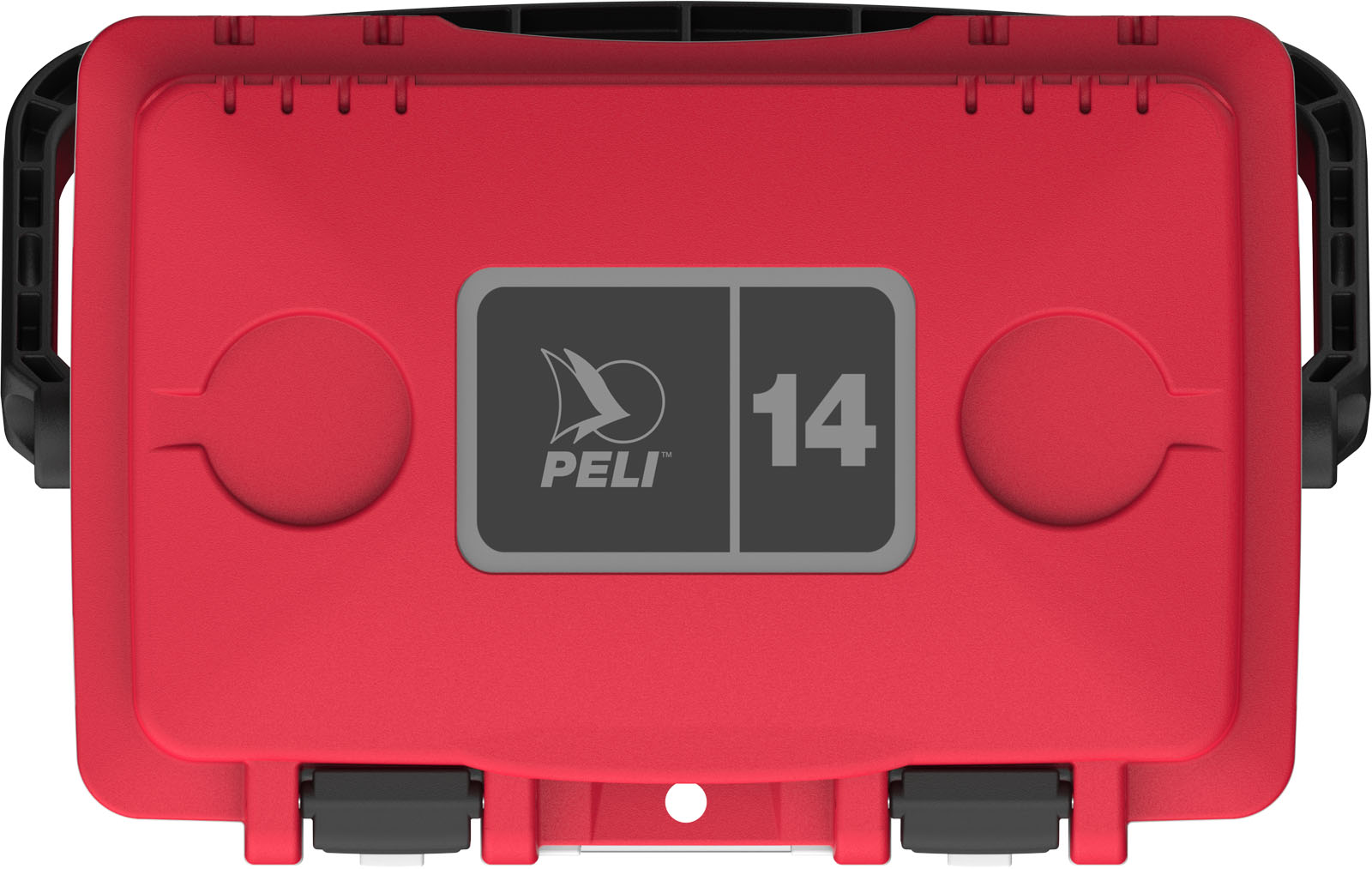 2024_PELI_Coolers_14Qt_SafetyRed Wht_Top_High